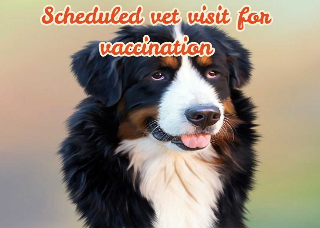 Scheduled vet visit for vaccination • Scheduled Vet Visit for Vaccination