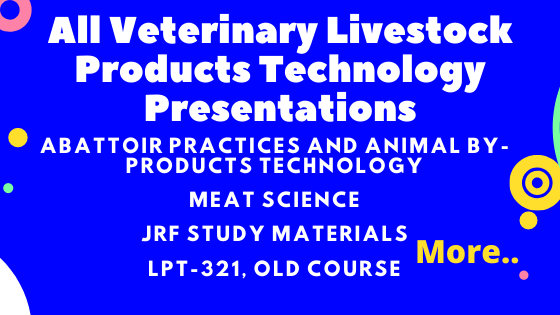 All Veterinary Livestock Products Technology Presentations