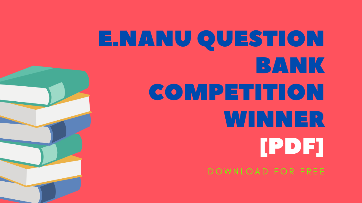 E.Nanu Question Bank Competition Winner