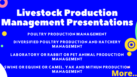Livestock Production Management Presentations